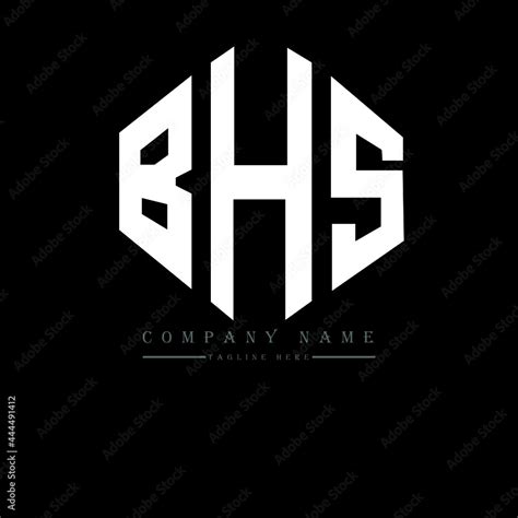 BHS letter logo design with polygon shape. BHS polygon logo monogram. BHS cube logo design. BHS ...