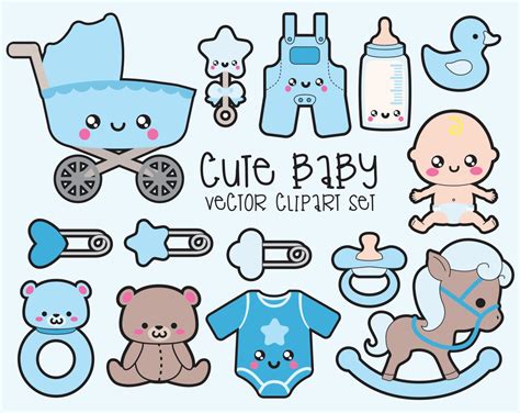 Premium Vector Clipart Kawaii Baby Clipart Kawaii Baby