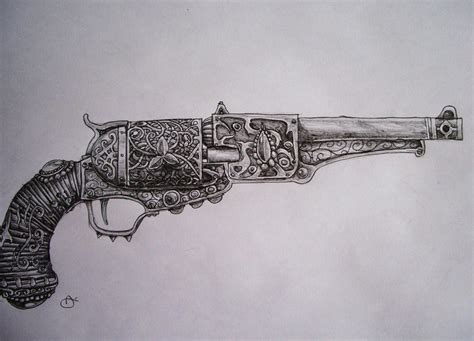 Steampunk revolver by Aznaddran on DeviantArt