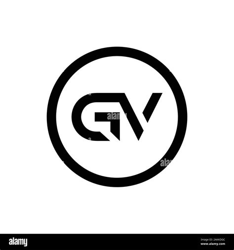 Initial GV Letter Linked Logo. GV letter Type Logo Design vector ...