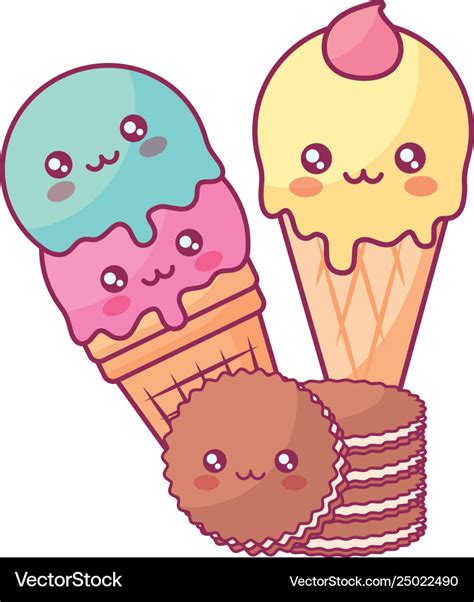 Cute Kawaii Ice Cream Cool Drawings Easy - Foto Kolekcija
