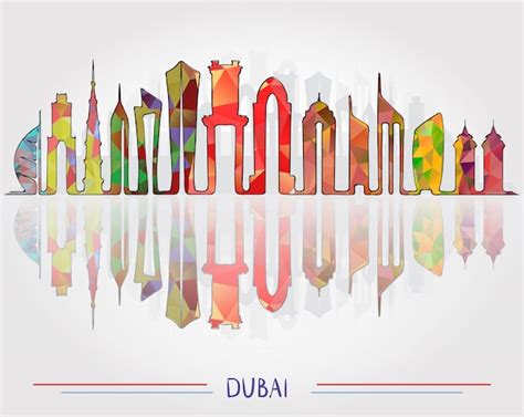 Premium Vector | Dubai city Skyline background