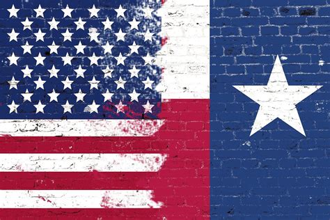 Texas & American Flag Art - Zapwalls