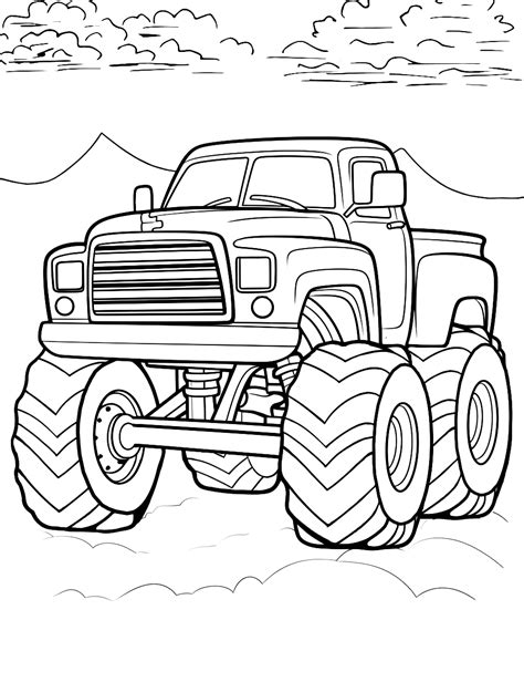 50 Monster Truck Coloring Pages: Fun Printable Sheets