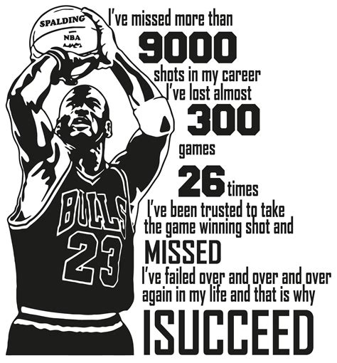 Michael Jordan. Quote Than 9000 Shots Wall sticker. | Wall Sticker USA