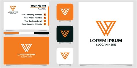 Minimalist letter V logo and branding card 9458147 Vector Art at Vecteezy