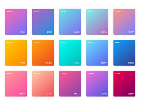 Adobe XD gradient examples. Ui Color, Color Chip, Gradient Color, Web Design, Design Plat, Flat ...