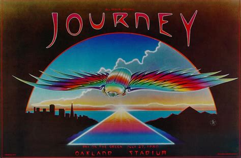 Journey Vintage Concert Poster from Oakland Coliseum Stadium, Jul 27, 1980 at Wolfgang's