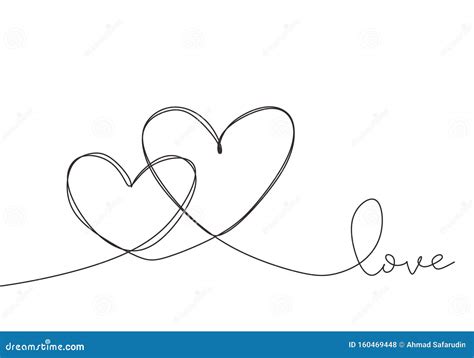 https://thumbs.dreamstime.com/z/continuous-line-drawing-two-hearts-black-white-vector-minimalist ...