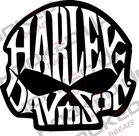 Harley Davidson Skull Vinyl Transfer Decal - Etsy