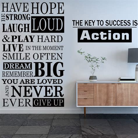 2 Sets Vinyl Wall Decals Inspirational Quotes Decals Family ...