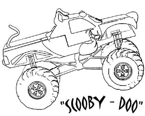 Scooby Doo Monster Truck Coloring Pages Check more at http://coloringareas.com/5423… | Monster ...