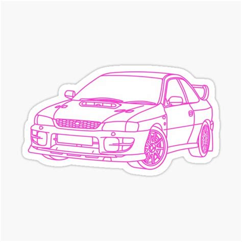 "JDM imports, JDM legend rally car! Pink line design!" Sticker for Sale ...