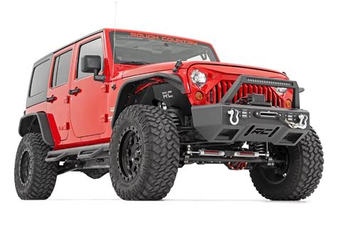 Rough Country 10531 Front Tubular Fender Flares for 07-18 Jeep Wrangler ...