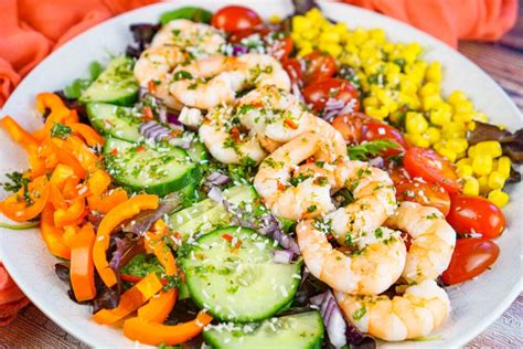 King Prawn Salad with Chilli Dressing - No Cook Summer Salad Recipe