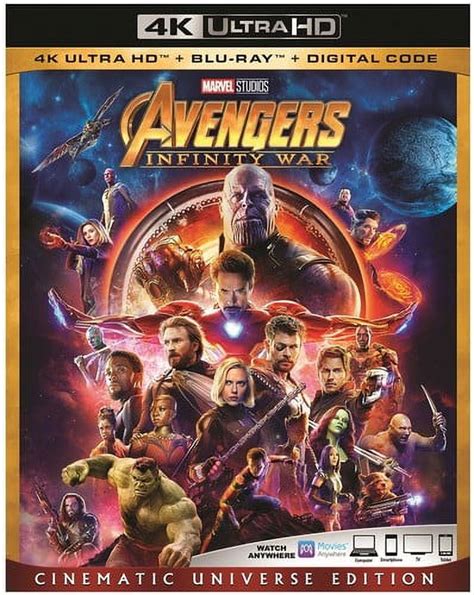 Disney's Avengers: Infinity War (4K Ultra HD + Blu-ray) - Featuring Guardians of the Galaxy & Dr ...