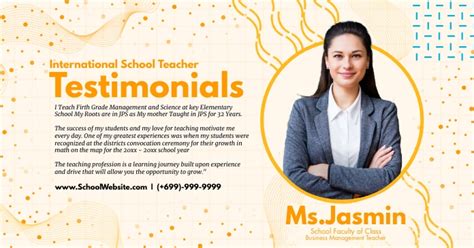 Copy of School Teacher Testimonial Template | PosterMyWall