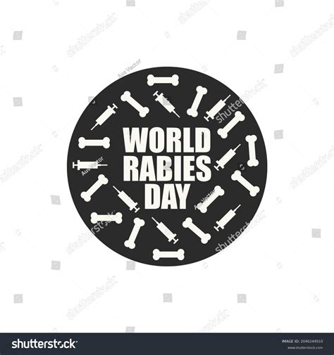 World Rabies Day Logo White Background Stock Vector (Royalty Free ...