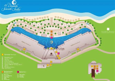 Resort Map of El Dorado Seaside Suites, Riviera Maya