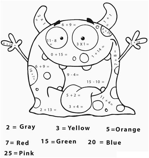 Boy Math Worksheet Coloring Page - Free Printable Coloring Pages for Kids