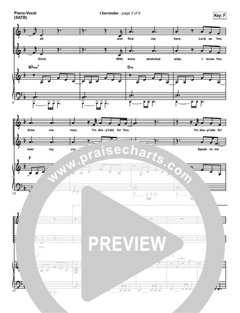 I Surrender Sheet Music PDF (Hillsong Worship) - PraiseCharts