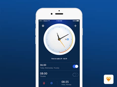 Alarm Clock App Sketch freebie - Download free resource for Sketch - Sketch App Sources