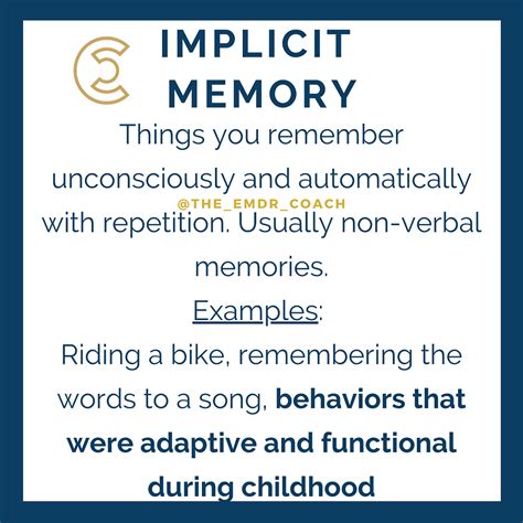 Implicit and Explicit Memories in EMDR Therapy