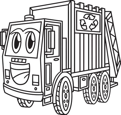 Free Garbarge Truck Coloring Pages