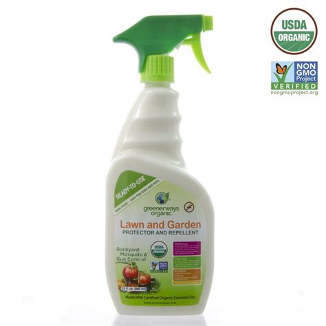 Greenerways Organic Insecticide Mosquito Repellent, Outdoor Backyard Repellent Natural Insect ...