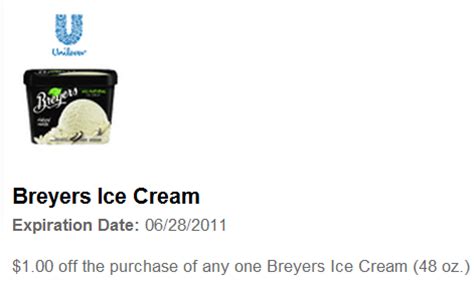 $1 off Breyers Ice Cream Coupon | The Savvy Student Shopper