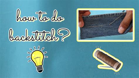 How to do backstitch? | Tutorial 2 - YouTube