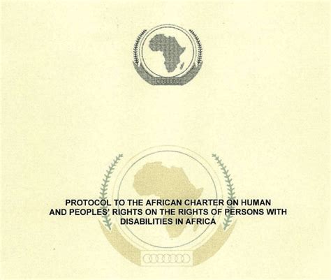 African Charter Rights of Persons with Disabilities, the Protocol - One ...