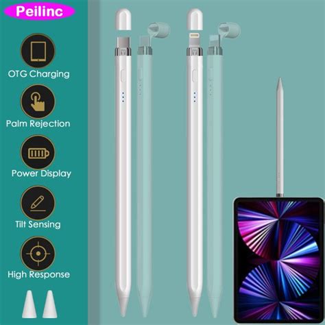 Peilinc OTG Pencil Stylus Pen For Ipad Pens For Suitable For Apple Pencil 2 1 Battery Display ...