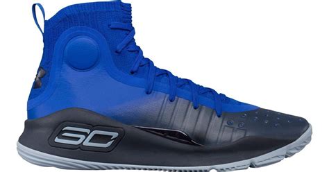 Under Armour Synthetic Curry 4 Basketball Shoes in Blue/Navy (Blue) for Men - Lyst