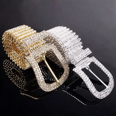 Luxury Crystal Rhinestone Sexy Women Belt Gold/Silver Color Crystal Sexy Waist Hip Belt Chain ...