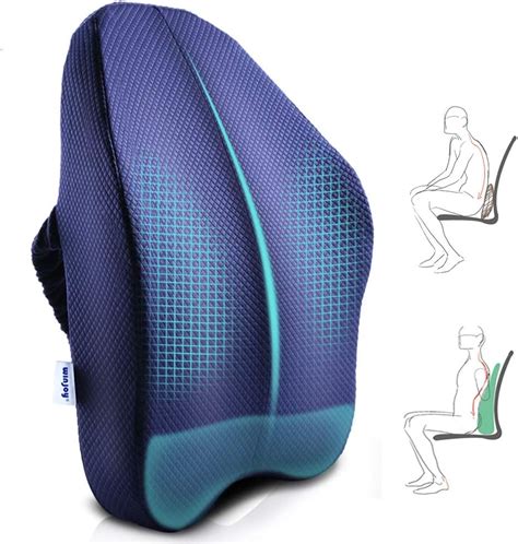 Amazon.com: Winjoy Ergonomic Lumbar Support Pillow, 100% Pure Memory ...