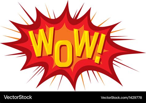 Cartoon wow Royalty Free Vector Image - VectorStock