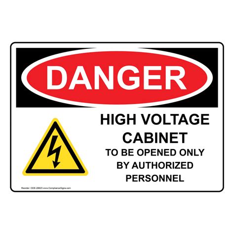 OSHA High Voltage Electrical Room Sign With Symbol ODE-28598