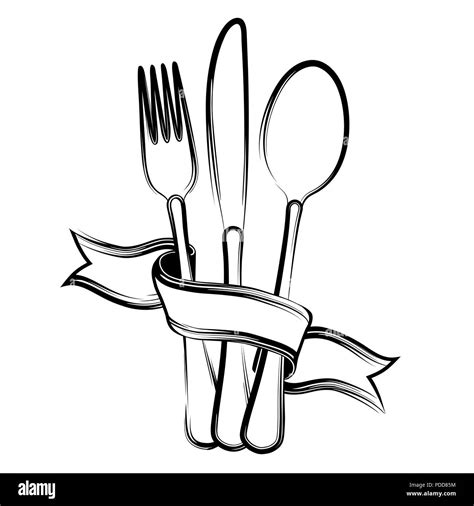 Fork And Spoon Black