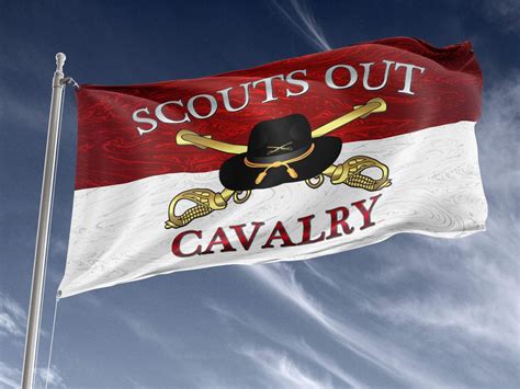 Cavalry Enlisted Stetson Scouts Out Outdoor Flag