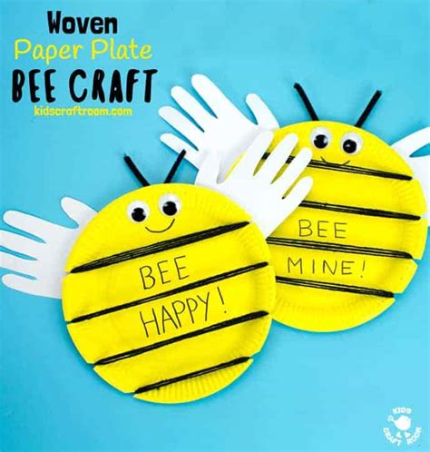 Woven Paper Plate Bee Craft - Kids Craft Room