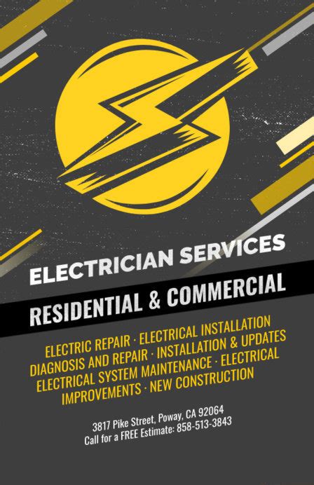 Placeit - Electrician Flyer Template