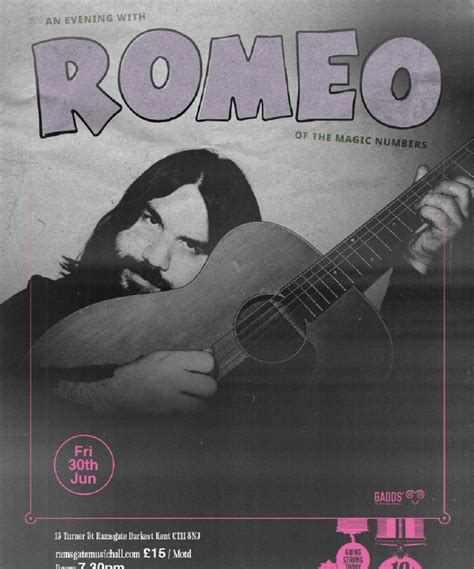 An Evening With Romeo Of The Magic Numbers - 30 June 2023 - Ramsgate Music Hall - Event/Gig ...