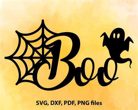 Halloween SVG Boo svg Digital cut file Spider web svg