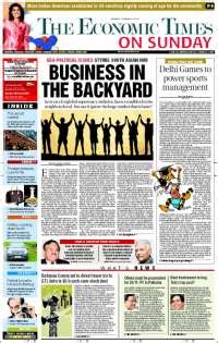 Newspaper The Economic Times (India). Newspapers in India. Sunday's ...