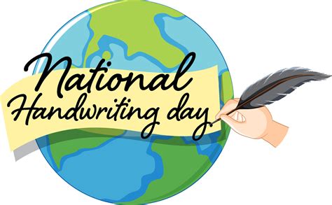 National Handwriting Day Concept 10519532 Vector Art at Vecteezy