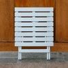 Merry Products Authentic Acacia Hardwood Compact Flat Folding Adirondack Slatted Side Table ...