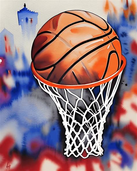 Basketball New York Painting · Creative Fabrica