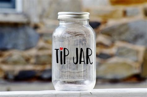 Tip Jar Design 6 Tip Jar Decal Design for Diy Tip Jars - Etsy