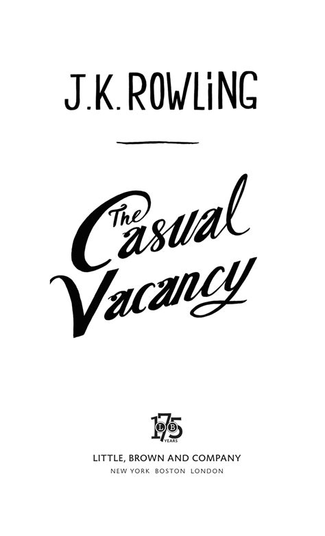 READ FREE The Casual Vacancy online book in english| All chapters | No download